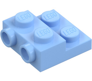 LEGO Kirkas vaaleansininen Levy 2 x 2 x 0.7 jossa 2 Nupit päällä Sivu (4304 / 99206)