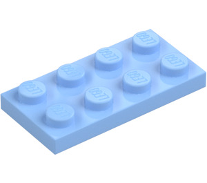 LEGO Helder lichtblauw Plaat 2 x 4 (3020)