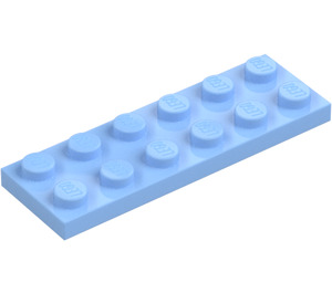 LEGO Helder lichtblauw Plaat 2 x 6 (3795)