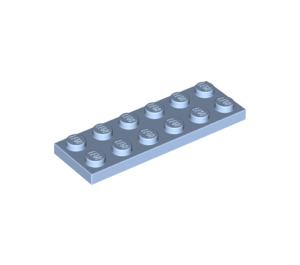 LEGO Bleu clair brillant assiette 2 x 6 (3795)