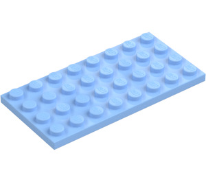 LEGO Leuchtendes Hellblau Platte 4 x 8 (3035)