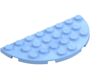 LEGO Helder lichtblauw Plaat 4 x 8 Rond Halve Cirkel (22888)