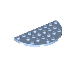 LEGO Bleu clair brillant assiette 4 x 8 Rond Demi Cercle (22888)