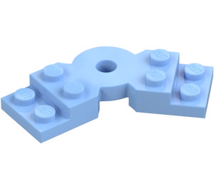 LEGO Bright Light Blue Plate Rotated 45° (79846)