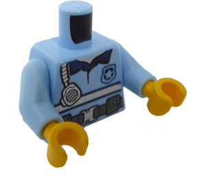 LEGO Lyseblå Politimand Minifig Torso (973 / 76382)