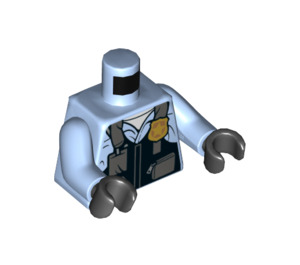 LEGO Bright Light Blue Police Pilot Minifig Torso (973 / 76382)