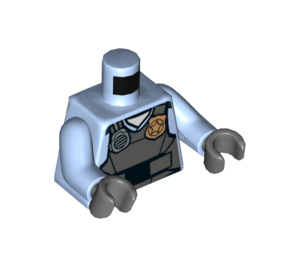 LEGO Bright Light Blue Police Vest with Radio & Badge (973 / 76382)