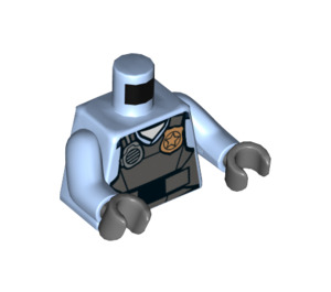 LEGO Helder lichtblauw Politie Vest met Radio & Kenteken (973 / 76382)