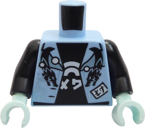 LEGO Bright Light Blue Scott Torso (973)