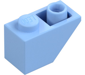 LEGO Bleu Clair Brillant Pente 1 x 2 (45°) Inversé (3665)