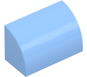 LEGO Bright Light Blue Slope 1 x 2 Curved (37352 / 98030)