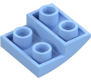 LEGO Leuchtendes Hellblau Schrägstein 2 x 2 x 0.7 Gebogen Invers (32803)