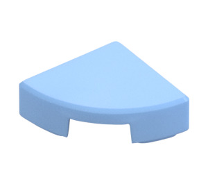 LEGO Leuchtendes Hellblau Fliese 1 x 1 Viertel Kreis (25269 / 84411)