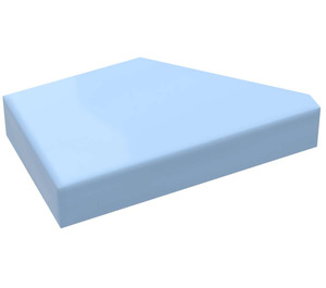 LEGO Bright Light Blue Tile 1 x 2 45° Angled Cut Left (5091)