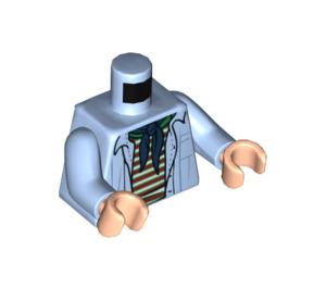 LEGO Lyseblå Tim Murphy Minifig Torso (973 / 76382)