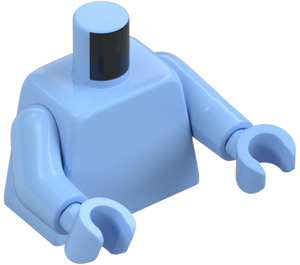 LEGO Leuchtendes Hellblau Torso mit Arme und Hände (73403 / 76382)