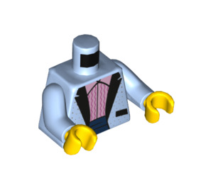 LEGO Bright Light Blue Torso with Tuxedo Jacket and Bright Pink Frilled Shirt Pattern (973 / 76382)