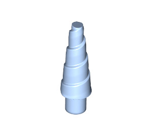 LEGO Helles Hellblau Unicorn Horn mit Spiral (34078 / 89522)