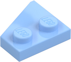 LEGO Bright Light Blue Wedge Plate 2 x 2 Wing Right (24307)