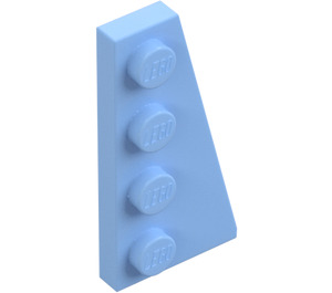 LEGO Leuchtendes Hellblau Keil Platte 2 x 4 Flügel Rechts (41769)