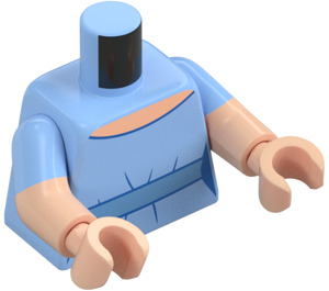 LEGO Azul claro brillante Wendy Darling Minifigura Torso (973 / 78568)