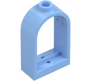 LEGO Bright Light Blue Window Frame 1 x 2 x 2.7 with Rounded Top (30044)