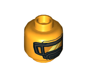 LEGO Helles Licht Orange AIM Agent Minifigure Kopf mit Visier (Einbau-Vollbolzen) (3626 / 66624)