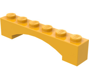 LEGO Světle oranžová Klenba 1 x 6 Zvednutý luk (92950)