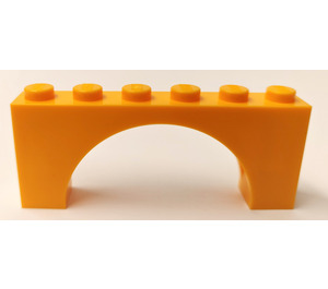 LEGO Leuchtendes helles Orange Bogen 1 x 6 x 2 Dünne Oberseite ohne verstärkte Unterseite (12939)