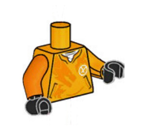 LEGO Leuchtendes helles Orange Arin Torso mit pockets (973 / 76382)