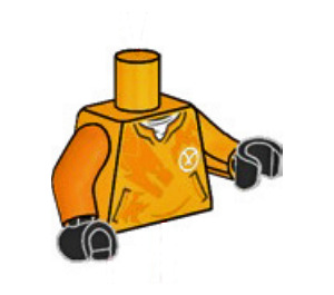 LEGO Orange clair brillant Arin Torse avec pockets (973 / 76382)