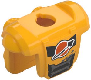 LEGO Leuchtendes helles Orange Rüstung mit Schulterpads und Classic Weltraum Logo (105853)