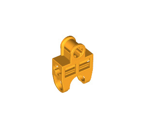 LEGO Bright Light Orange Ball Connector with Perpendicular Axleholes and Vents and Side Slots (32174)