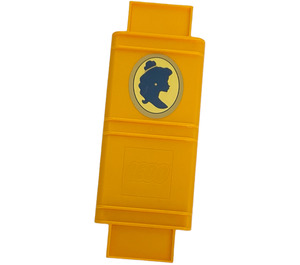 LEGO Bright Light Orange Book Hinge 16 x 16 Hinge with Belle Silhouette Sticker (65200)