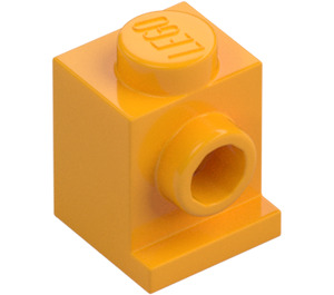 LEGO Lysorange Klods 1 x 1 med Forlygte (4070 / 30069)