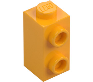 LEGO Světle oranžová Kostka 1 x 1 x 1.6 s Dva Boční cvočky (32952)