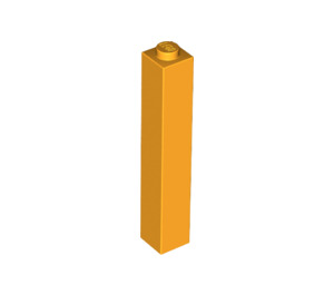 LEGO Orange clair brillant Brique 1 x 1 x 5 avec un tenon plein (2453)