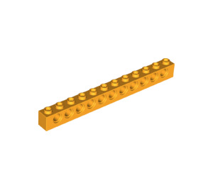 LEGO Helder Lichtoranje Steen 1 x 12 met Gaten (3895)