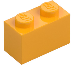 LEGO Bright Light Orange Brick 1 x 2 with Bottom Tube (3004 / 93792)