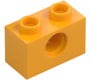 LEGO Orange clair brillant Brique 1 x 2 avec Trou (3700)