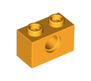 LEGO Orange clair brillant Brique 1 x 2 avec Trou (3700)