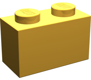 LEGO Orange clair brillant Brique 1 x 2 sans tube à l'intérieur (3065 / 35743)