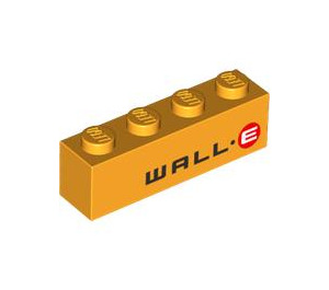 LEGO Jasnopomarańczowy Cegła 1 x 4 z Wall-E (3010 / 102470)