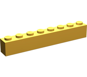 LEGO Helder Lichtoranje Steen 1 x 8 (3008)