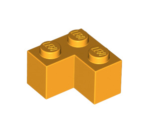 LEGO Bright Light Orange Brick 2 x 2 Corner (2357)