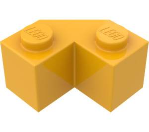 LEGO Klar Ljus Orange Kloss 2 x 2 Facet (87620)