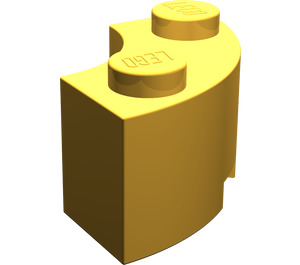 LEGO Orange clair brillant Brique 2 x 2 Rond Coin avec encoche de tenon et dessous normal (3063 / 45417)