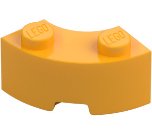 LEGO Arancione chiaro brillante Mattoncino 2 x 2 Rotondo Angolo con intaglio per bottoncino e lato inferiore rinforzato (85080)