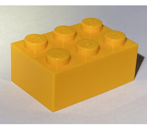 LEGO Helder Lichtoranje Steen 2 x 3 (3002)
