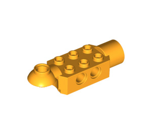 LEGO Orange clair brillant Brique 2 x 3 avec Horizontal Charnière et Socket (47454)
